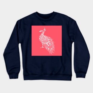 red royale peacock bird ecopop Crewneck Sweatshirt